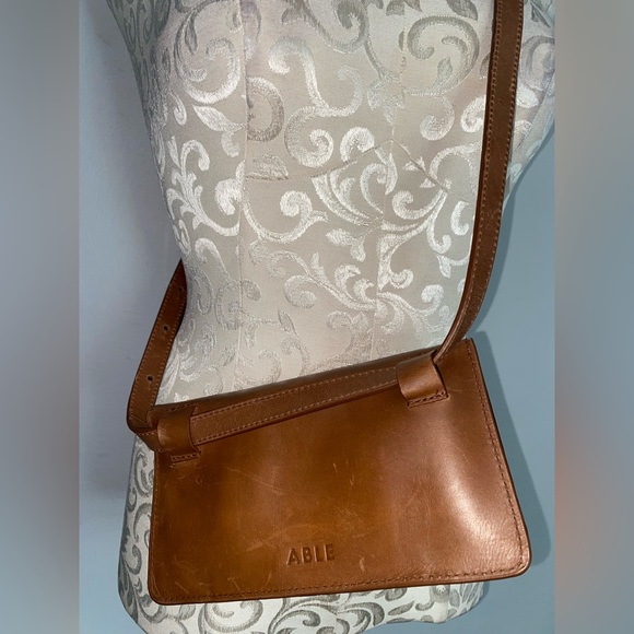 Able Brown Leather Crossbody Bag - Picture 3 of 8
